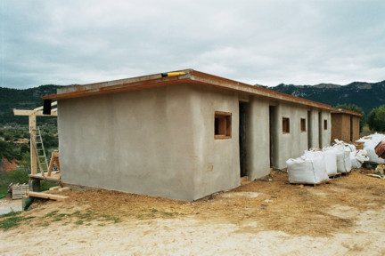 Strohballenhaus – Detailansicht